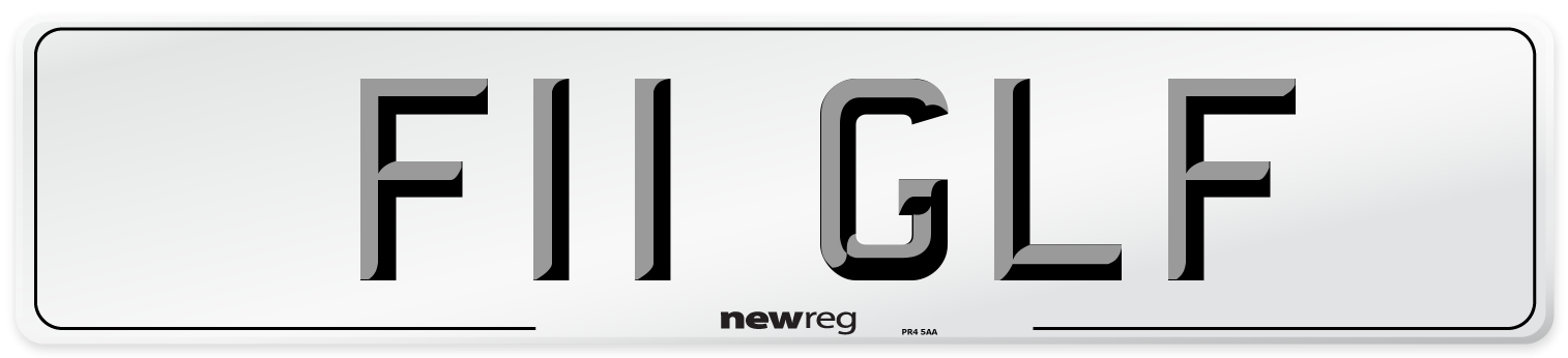F11 GLF Number Plate from New Reg